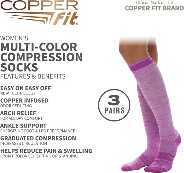 Energy Women's Easy-On/Easy-Off Knee High Compression Socks - Image 2