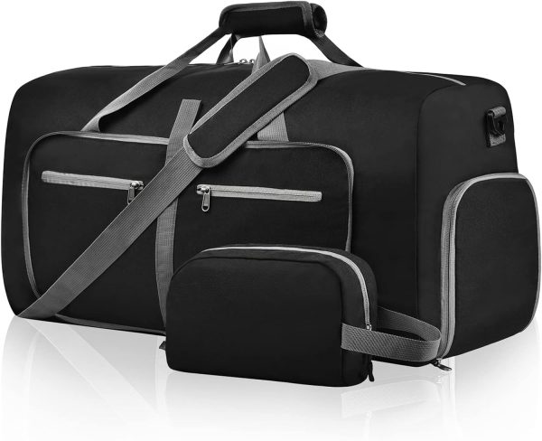 Duffle Bag with Shoes Compartment and Adjustable Strap,Foldable Travel Duffel Bags for Men Women,Waterproof Duffel Bags