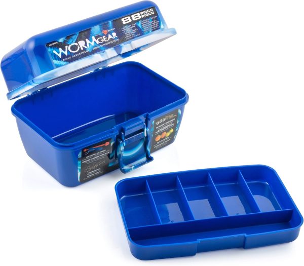 SOUTH BEND WG-TB88-B Wormgear 88Pc Ld D Tackle Box Blue, Multi - Image 4