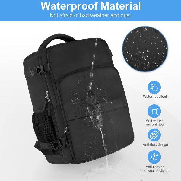 Travel Backpack for Men Women, Personal Item Travel Bag with Multi-Pockets, Airline Approved Carry on Backpack Fits 16inch Laptop, Waterproof Casual Backpack for College,Travel, Work - Image 8